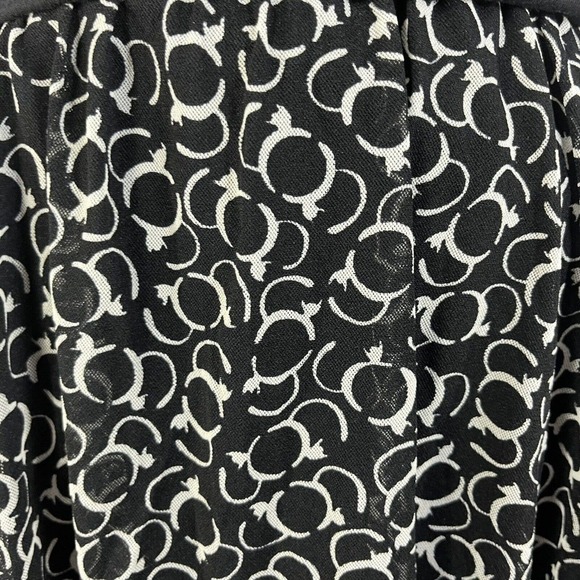 Cabi Skirt size Small Black White Mesh Bubble Hem Full Knee Stretch Modest Slim - Picture 6 of 13